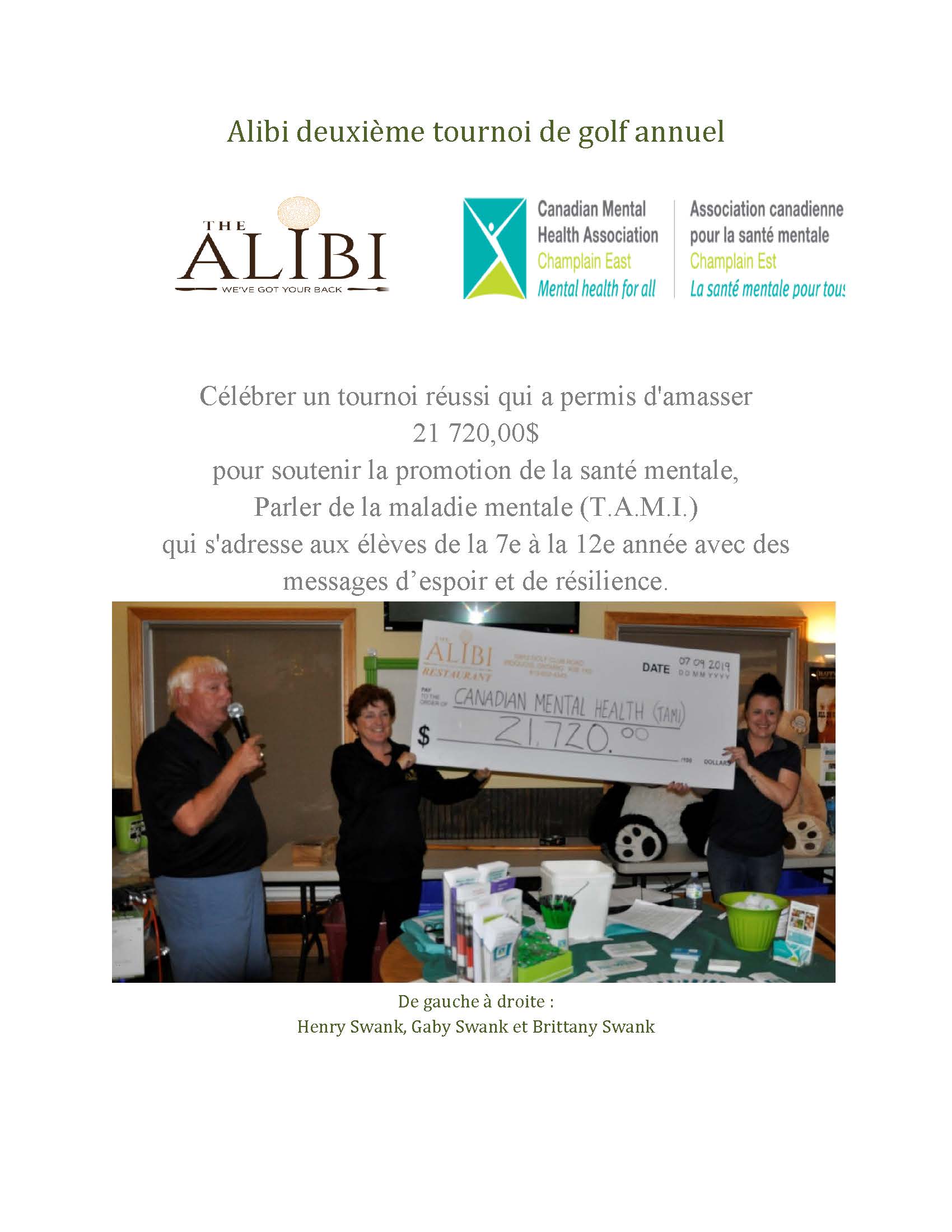 Alibi Second Annual Golf Tournament   2019 Thank you Page 3